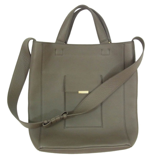 タイム 50525061001 NATURAL SHRINK LEATHER TOTE BAG ナチュラルシュリンク レザートートバッグ グレー系【中古】