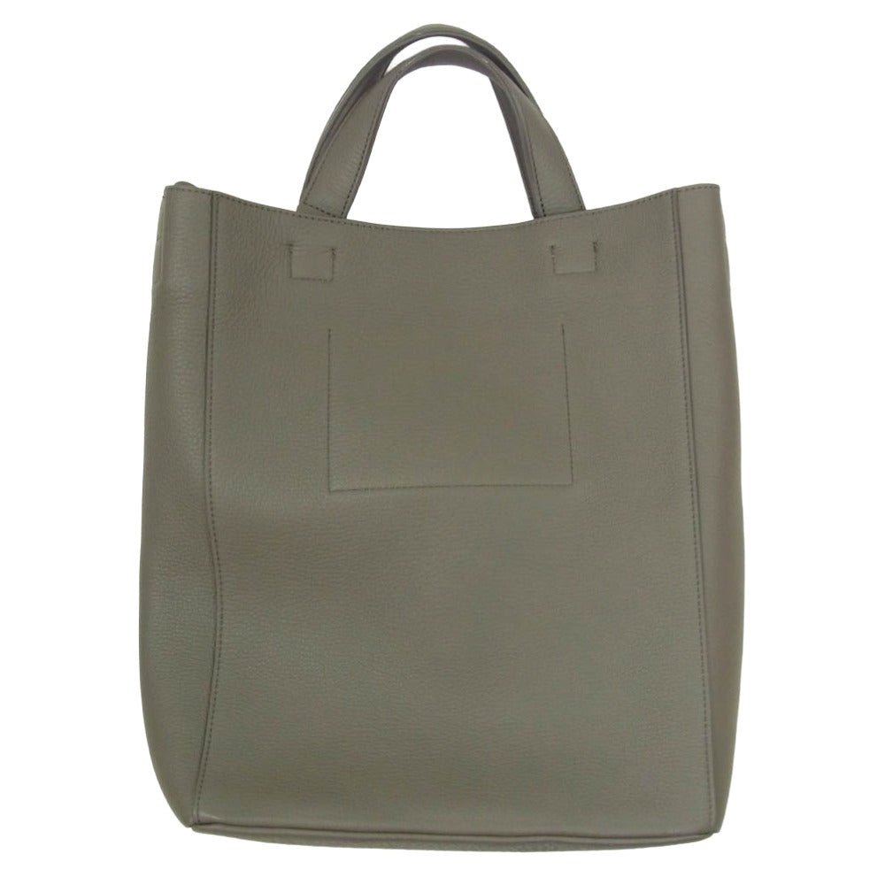 タイム 50525061001 NATURAL SHRINK LEATHER TOTE BAG ナチュラルシュリンク レザートートバッグ グレー系【中古】