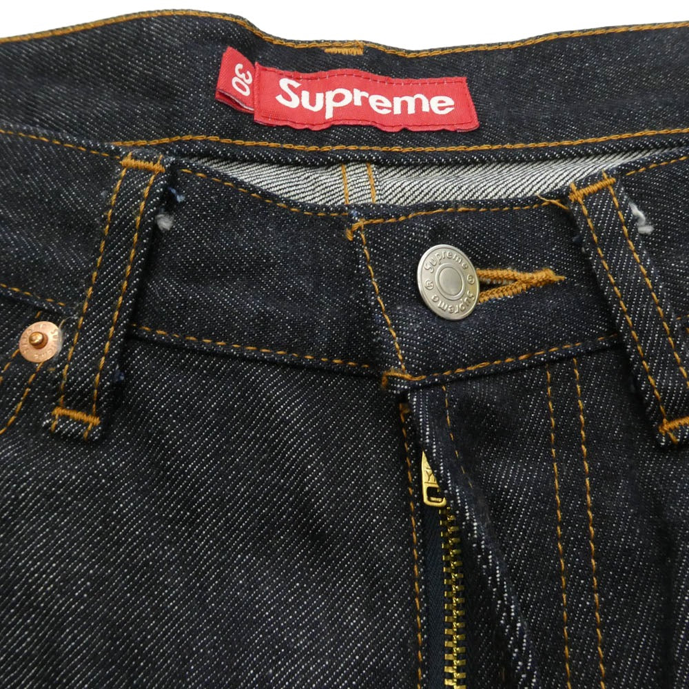 Supreme シュプリーム Rigid Baggy Selvedge Jean リジット バギー セルビッジ ジーンズ デニムパンツ 30インチ インディゴブルー系 30【中古】