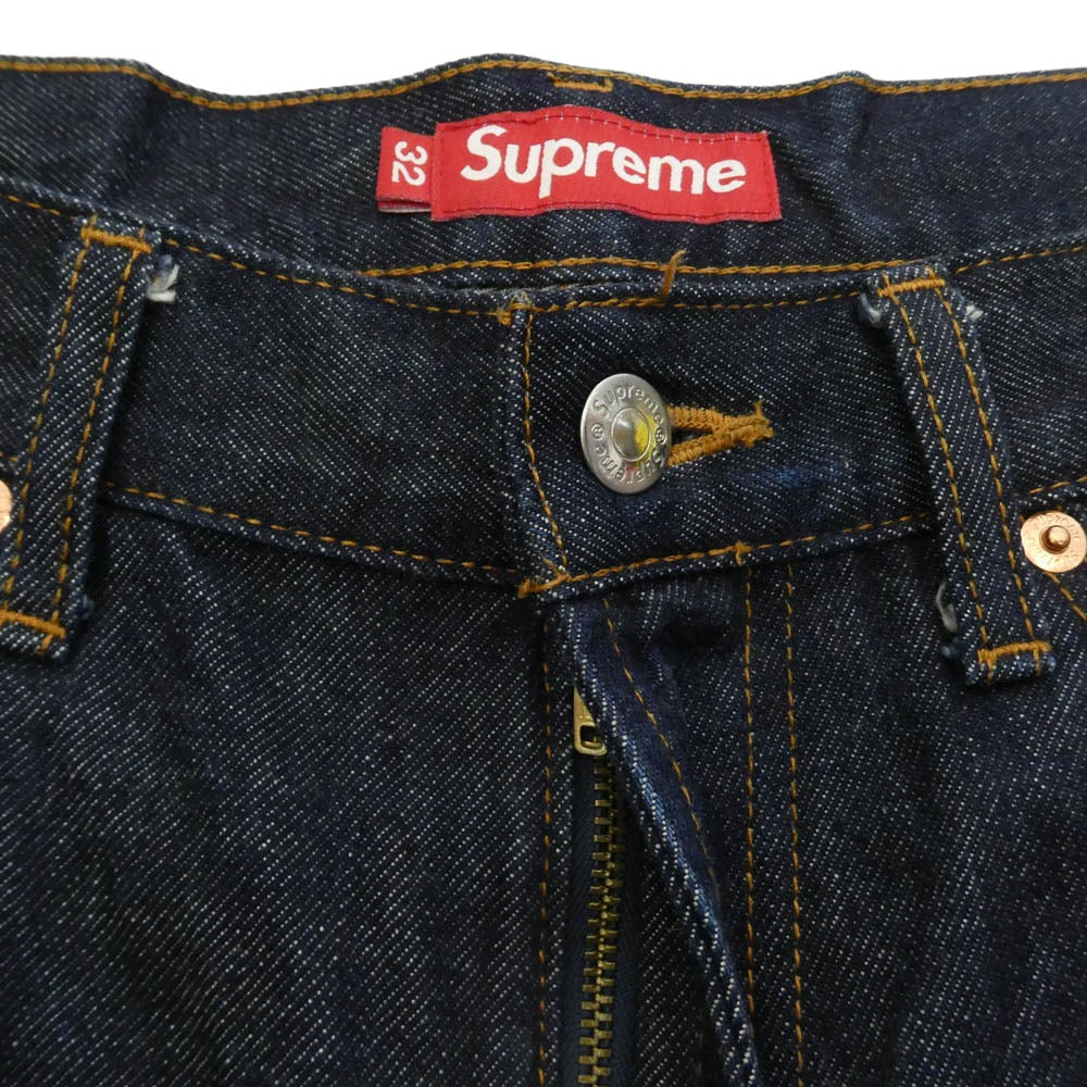Supreme シュプリーム Rigid Baggy Selvedge Jean リジット バギー セルビッジ ジーンズ デニムパンツ インディゴブルー系 32【中古】