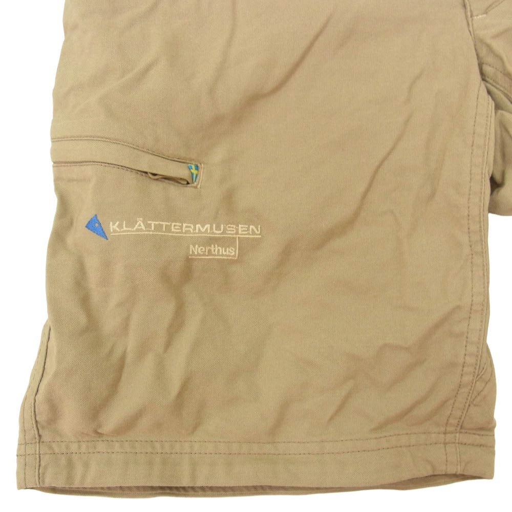 KLATTERMUSEN クレッタルムーセン Nerthus Shorts ネルサス ベルト ショーツ ハーフ パンツ カーキ系 S【中古】