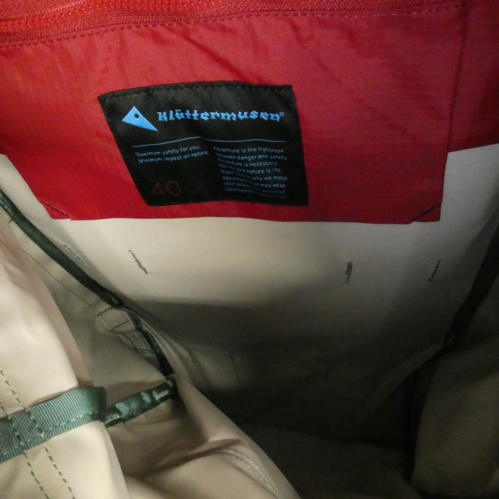 KLATTERMUSEN クレッタルムーセン GRIP 2.0 40L グリップ バックパック リュック グリーン系【美品】【中古】