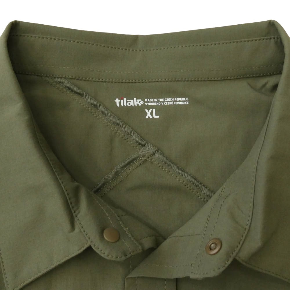 TILAK ティラック POUTNIK  KNIGHT SHIRTS ポートニック ナイト 半袖シャツ モスグリーン系 XL【中古】 TILAK ティラック POUTNIK KNIGHT SHIRTS ポートニック ナイト 半袖