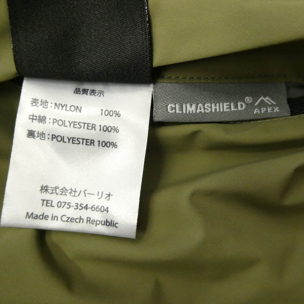 TILAK ティラック POUTNIK GORE-TEX WINDSTOPPER Continental Jacket コンチネンタル 中綿ジャケット カーキ系 S【美品】【中古】