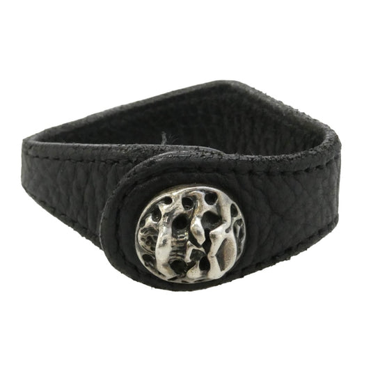 TRAVIS WALKER トラヴィスワーカー CUSTOM LEATHER SKULL BELT LOOP カスタム レザー スカル ベルトループ ブラック系 シルバー系【中古】