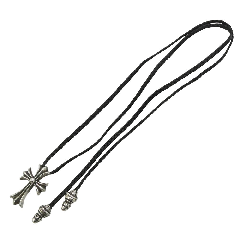 CHROME HEARTS クロムハーツ（原本無） CH CRS SML BC スモール CHクロス レザーブレード ボロチップ ネックレス シルバー系 ブラック系【中古】