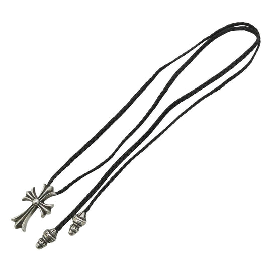 CHROME HEARTS クロムハーツ（原本無） CH CRS SML BC スモール CHクロス レザーブレード ボロチップ ネックレス シルバー系 ブラック系【中古】