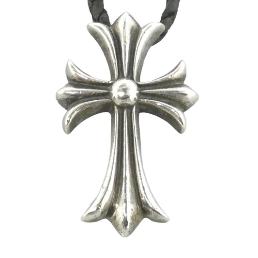 CHROME HEARTS クロムハーツ（原本無） CH CRS SML BC スモール CHクロス レザーブレード ボロチップ ネックレス シルバー系 ブラック系【中古】