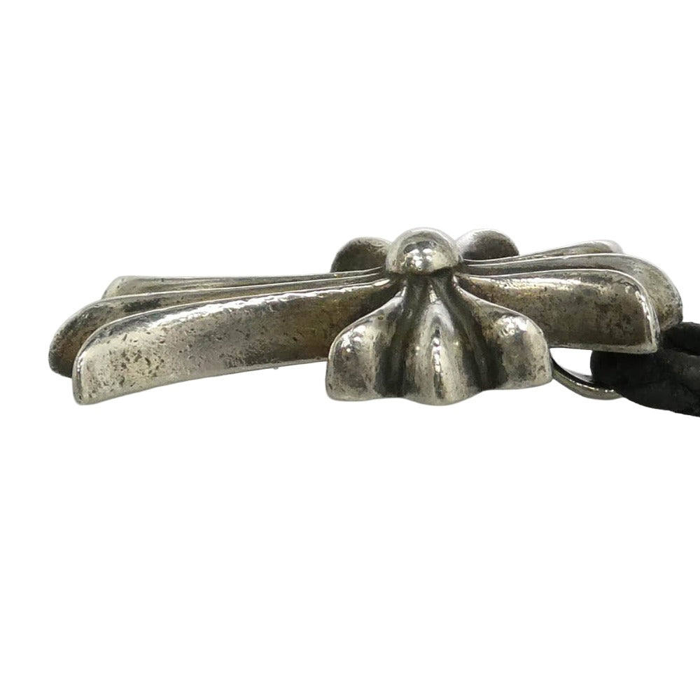 CHROME HEARTS クロムハーツ（原本無） CH CRS SML BC スモール CHクロス レザーブレード ボロチップ ネックレス シルバー系 ブラック系【中古】