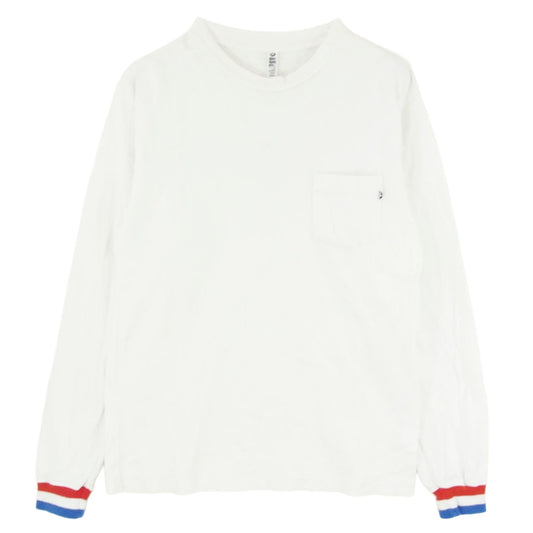 モアアバウトレス トリコリブ ポケット Tシャツ 長袖 ホワイト系 M【中古】