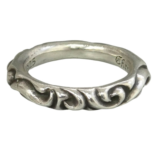 CHROME HEARTS クロムハーツ（原本無） SCRL BAND スクロールバンド リング シルバー系 21号【中古】