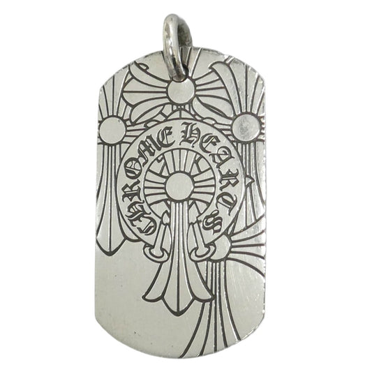 CHROME HEARTS クロムハーツ（原本無） D TAG LRG GOD BLESS ゴッドブレス ドッグタグ ラージ ペンダントトップ シルバー系【中古】