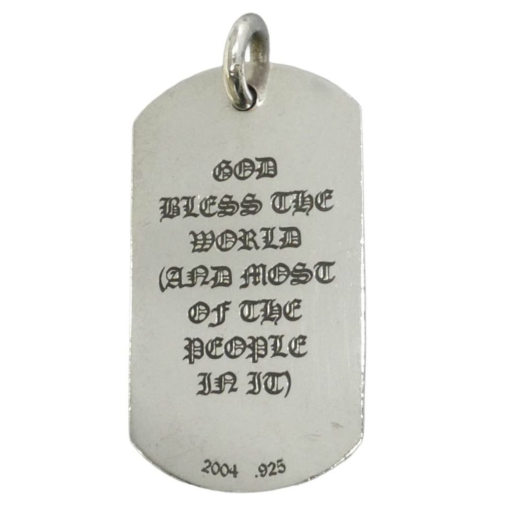 CHROME HEARTS クロムハーツ（原本無） D TAG LRG GOD BLESS ゴッドブレス ドッグタグ ラージ ペンダントトップ シルバー系【中古】