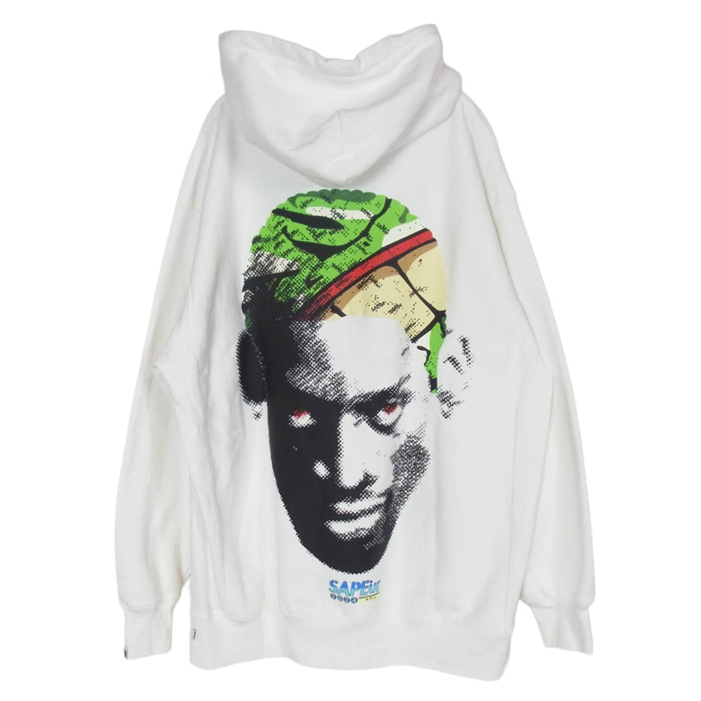 SAPEUR サプール 24SS 501-0660 DIVINE DRAGON HEAD HOODIE ロッドマン ディバイン ドラゴン ヘド フーディー パーカー ホワイト系 XL【中古】