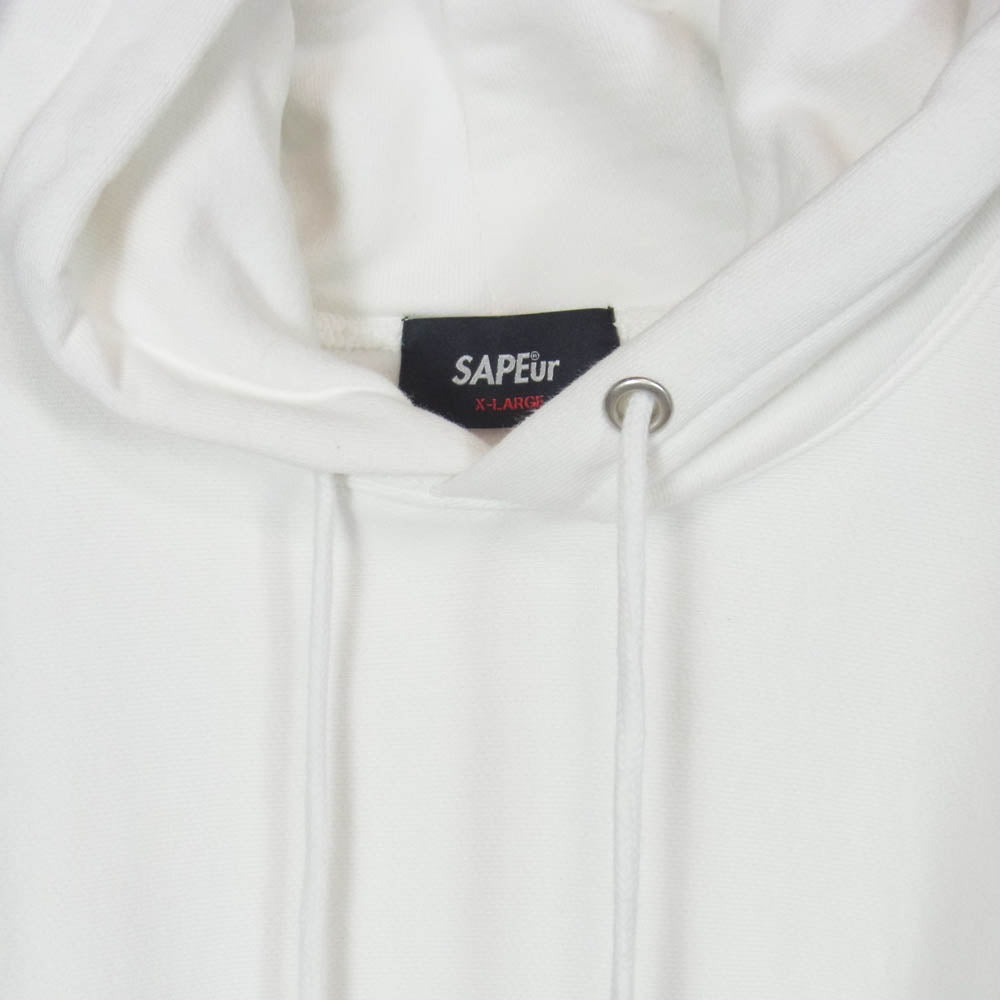 SAPEUR サプール 24SS 501-0660 DIVINE DRAGON HEAD HOODIE ロッドマン ディバイン ドラゴン ヘド フーディー パーカー ホワイト系 XL【中古】