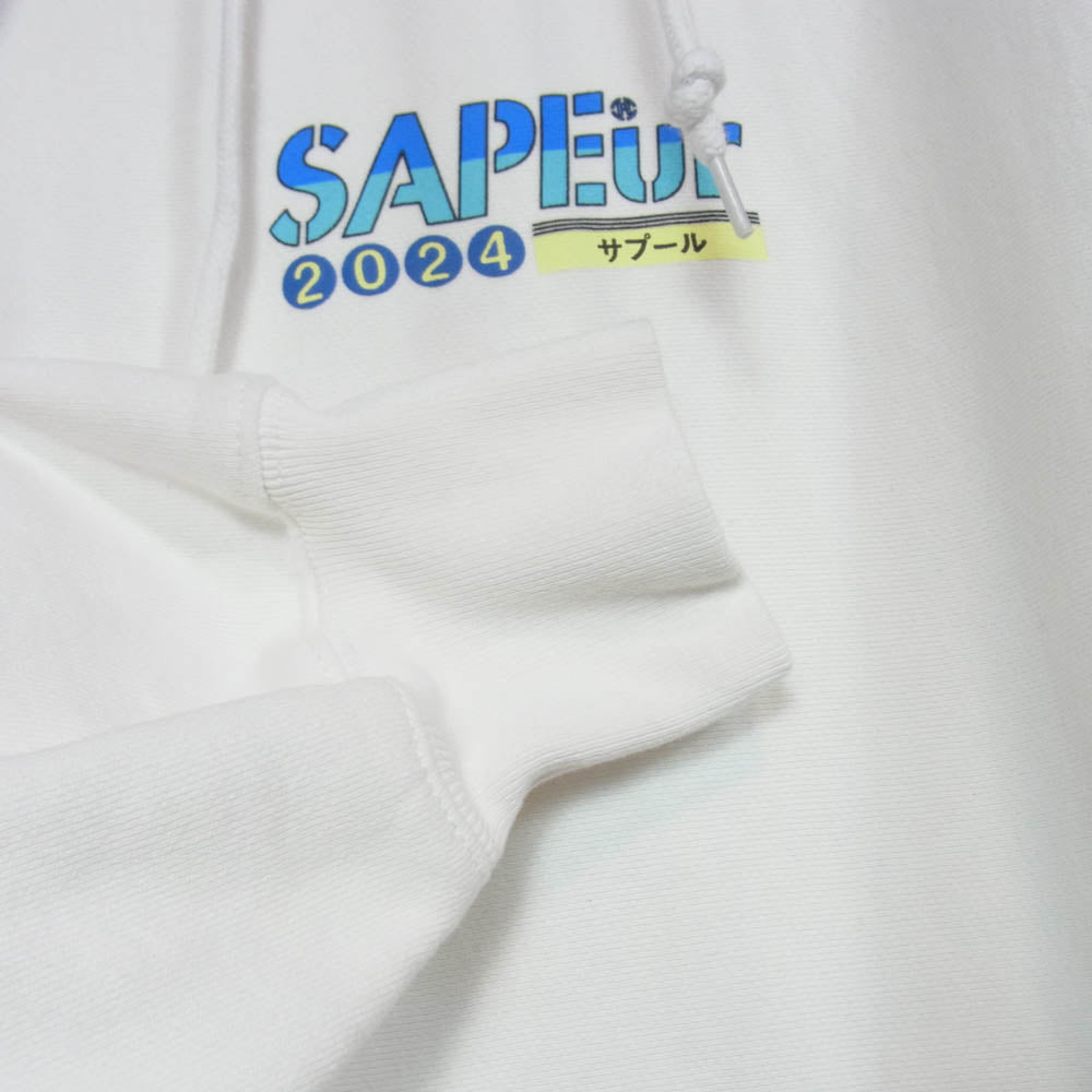 SAPEUR サプール 24SS 501-0660 DIVINE DRAGON HEAD HOODIE ロッドマン ディバイン ドラゴン ヘド フーディー パーカー ホワイト系 XL【中古】