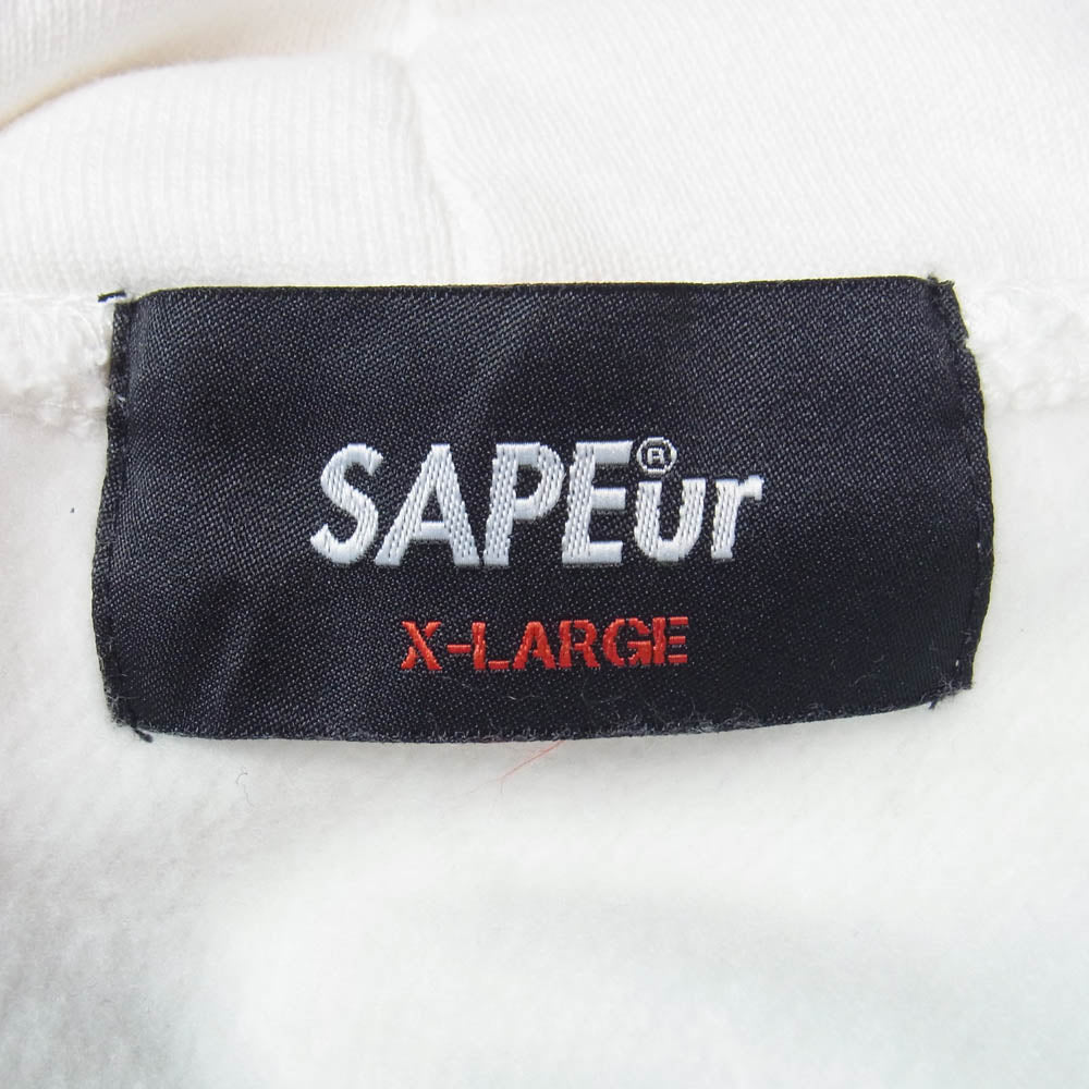 SAPEUR サプール 24SS 501-0660 DIVINE DRAGON HEAD HOODIE ロッドマン ディバイン ドラゴン ヘド フーディー パーカー ホワイト系 XL【中古】