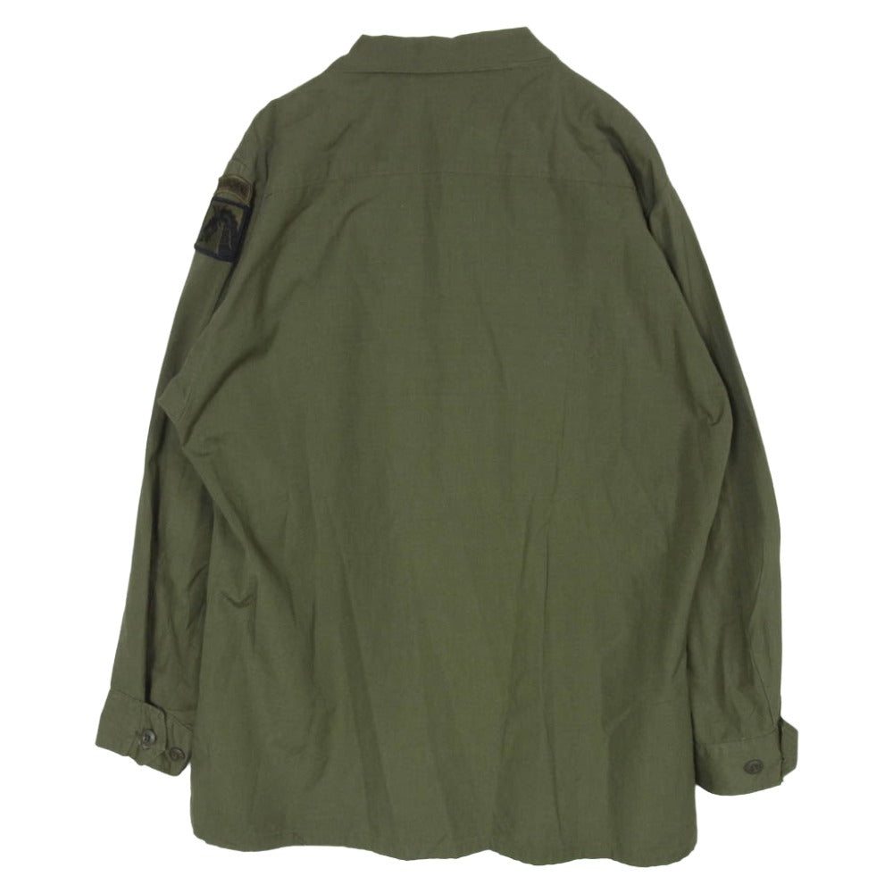 アメリカ軍 8405-935-4712 60s ヴィンテージ ワッペン付き Jungle Coat ジャングル ファティーグ コート ジャケット カーキ系 L【中古】