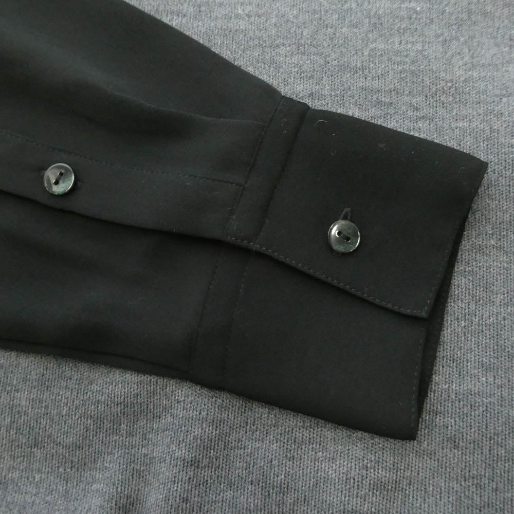 ENFOLD エンフォルド LAYERED PULLOVER レイヤード プルオーバー カットソー グレー系 ブラック系 ホワイト 38【中古】