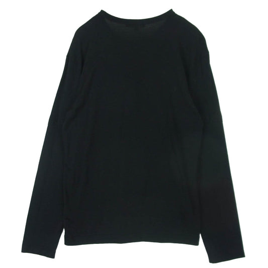 COMME des GARCONS コムデギャルソン PH-T055 AD2011 本ライン MY ENERGY COMES FROM FREEDOM プリント ウール 長袖 カットソー ブラック系 M【中古】