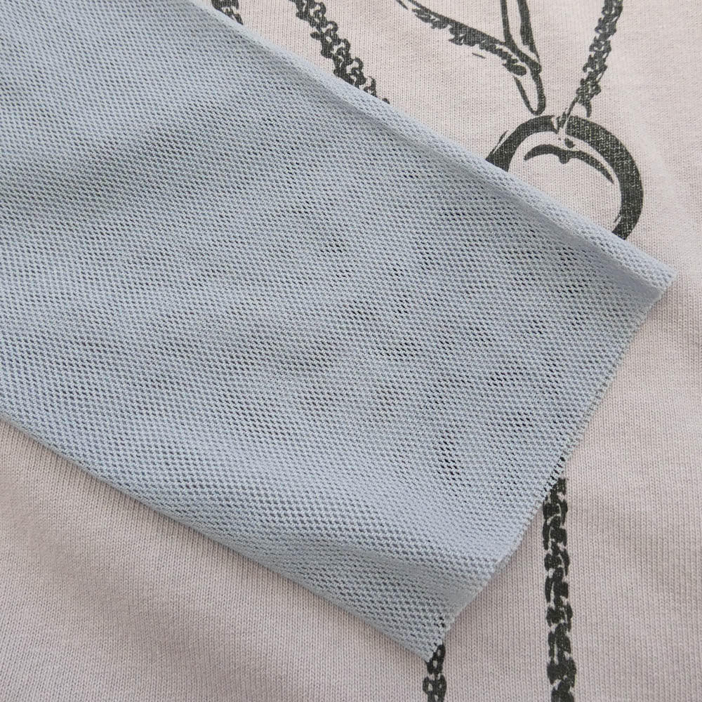 ACNE STUDIOS アクネストゥディオズ FN-MV-TSHI000606 メッシュ レイヤード プリント Tシャツ 長袖 カットソー ピンク系 S【中古】