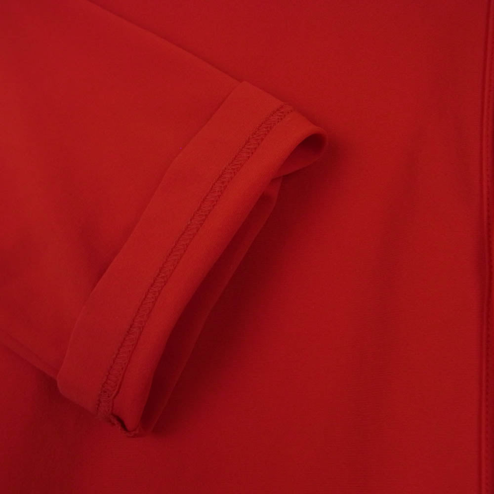 COMME des GARCONS コムデギャルソン 14AW RN-T008 コムコム ポリエステル フリル クルーネック カットソー カーディガン レッド系 M【中古】