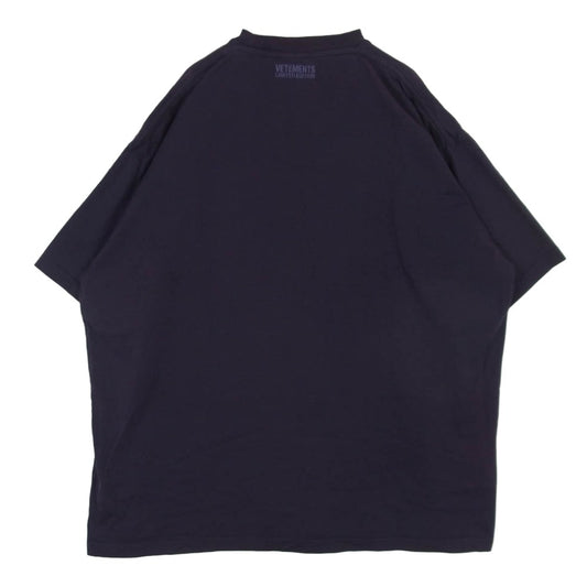 VETEMENTS ヴェトモン UE52TR120L LOGO LABEL T-SHIRT ロゴ ラベル Tシャツ 半袖 カットソー パープル系 M【中古】