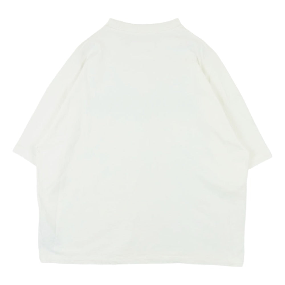 JIL SANDER ジルサンダー JSMU707045 MU248708 フロント ロゴ プリント オーバーサイズ Tシャツ 半袖 カットソー ホワイト系 アイボリー系 XL【中古】
