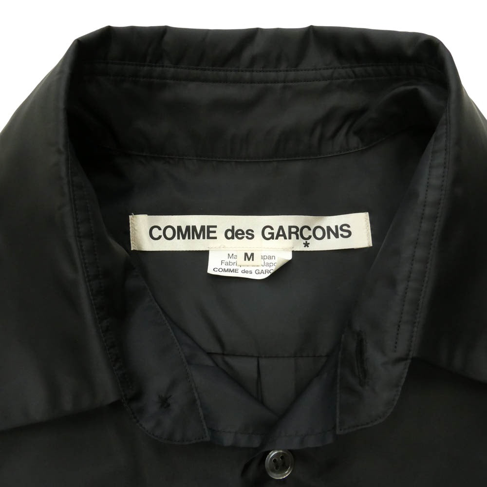 COMME des GARCONS コムデギャルソン 19AW GD-B017 本ライン 裾フリル ポリエステル ロング シャツ ワンピース ブラック系 M【中古】
