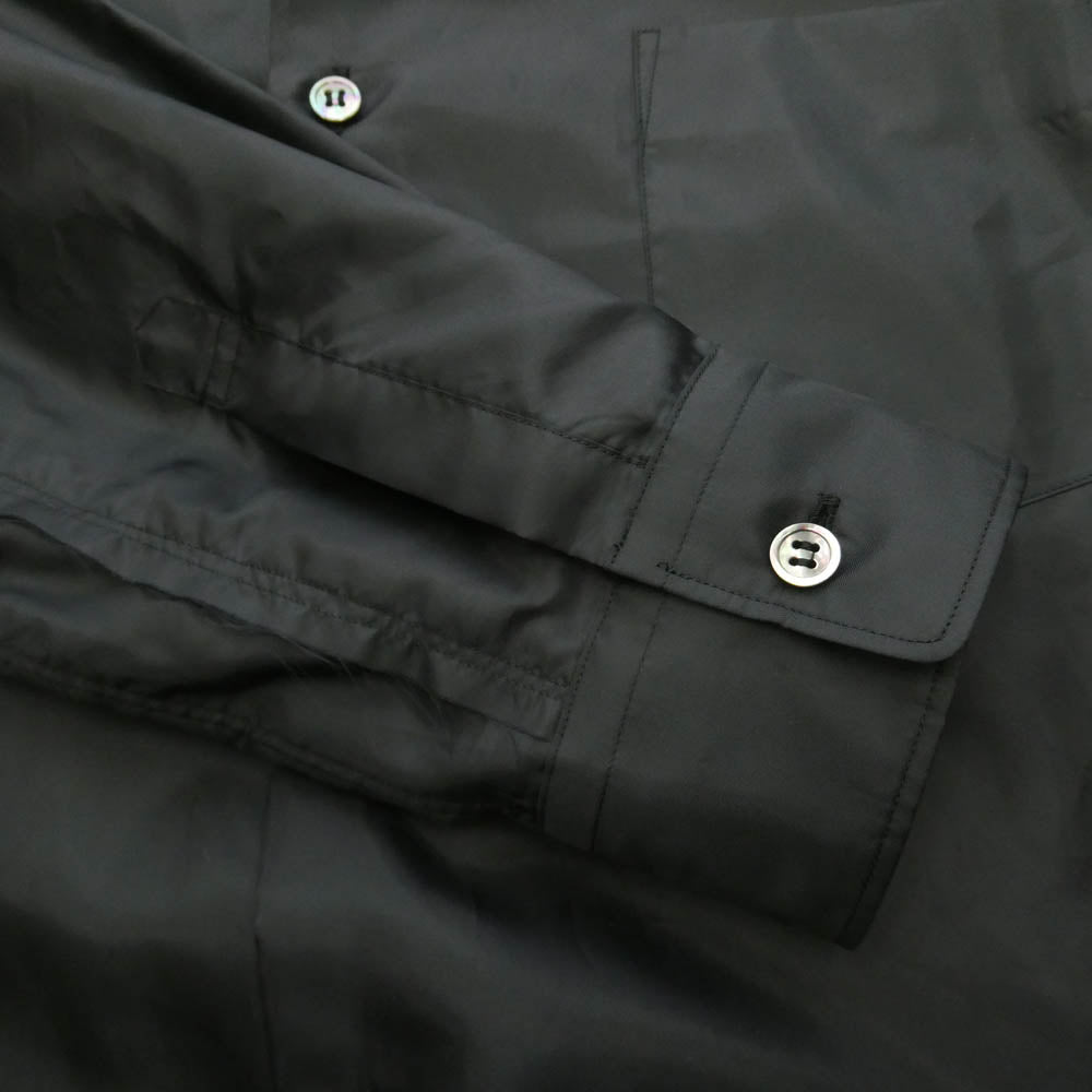 COMME des GARCONS コムデギャルソン 19AW GD-B017 本ライン 裾フリル ポリエステル ロング シャツ ワンピース ブラック系 M【中古】