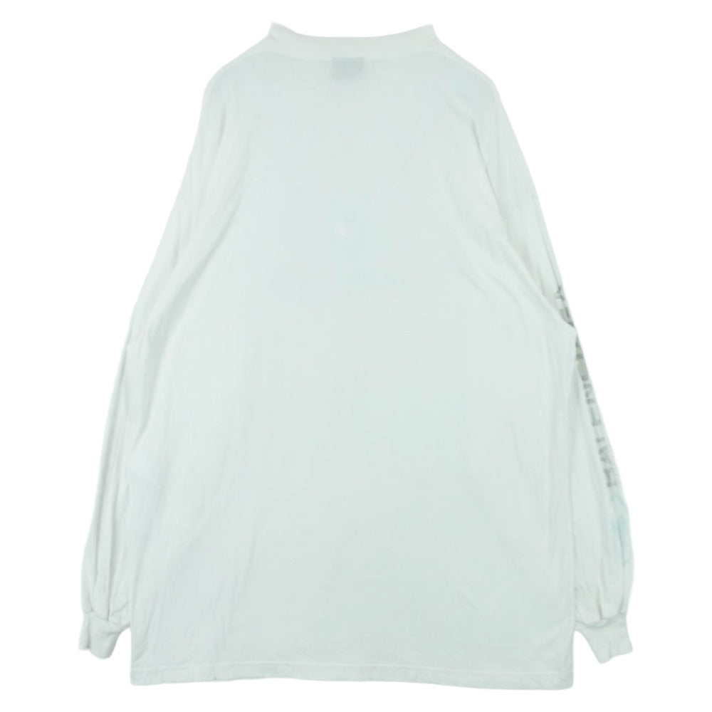 BALENCIAGA バレンシアガ 24SS 739027 TPVM3 Surf Long Sleeve Tee サーフ ロゴ ロングスリーブ Tシャツ 長袖 カットソー ホワイト系 1【中古】