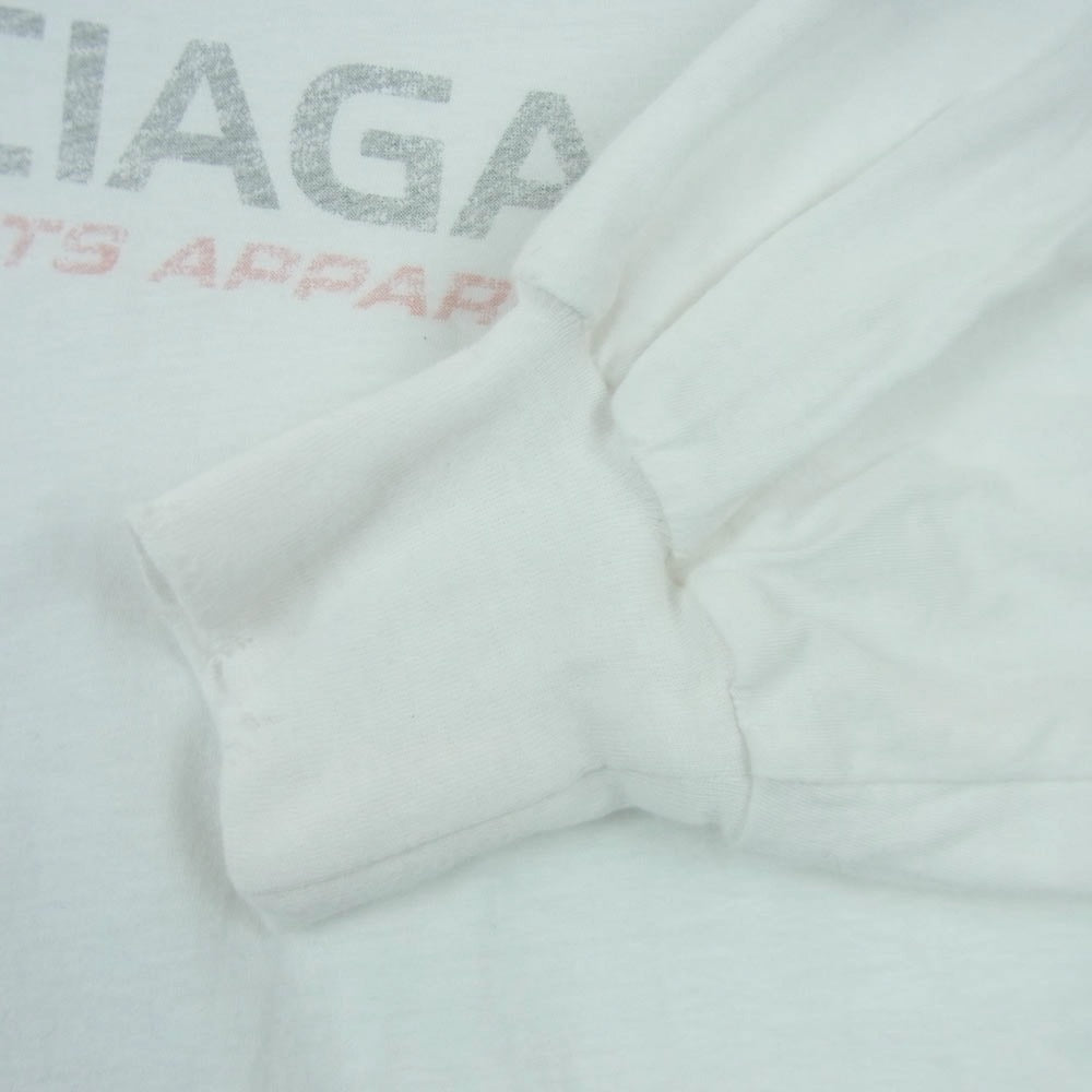 BALENCIAGA バレンシアガ 24SS 739027 TPVM3 Surf Long Sleeve Tee サーフ ロゴ ロングスリーブ Tシャツ 長袖 カットソー ホワイト系 1【中古】