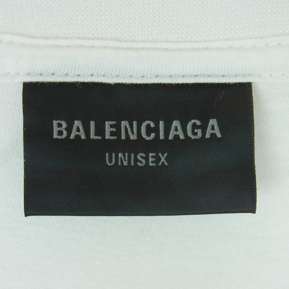 BALENCIAGA バレンシアガ 24SS 739027 TPVM3 Surf Long Sleeve Tee サーフ ロゴ ロングスリーブ Tシャツ 長袖 カットソー ホワイト系 1【中古】