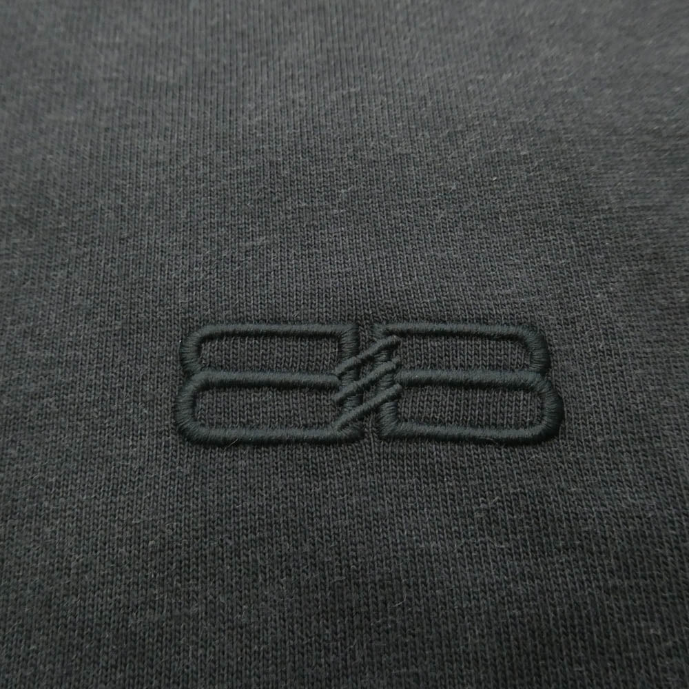 BALENCIAGA バレンシアガ 725106 TLO32 フリル プリーツ ドッキング 切り替え Tシャツ 半袖 ワンピース ブラック系 34【中古】