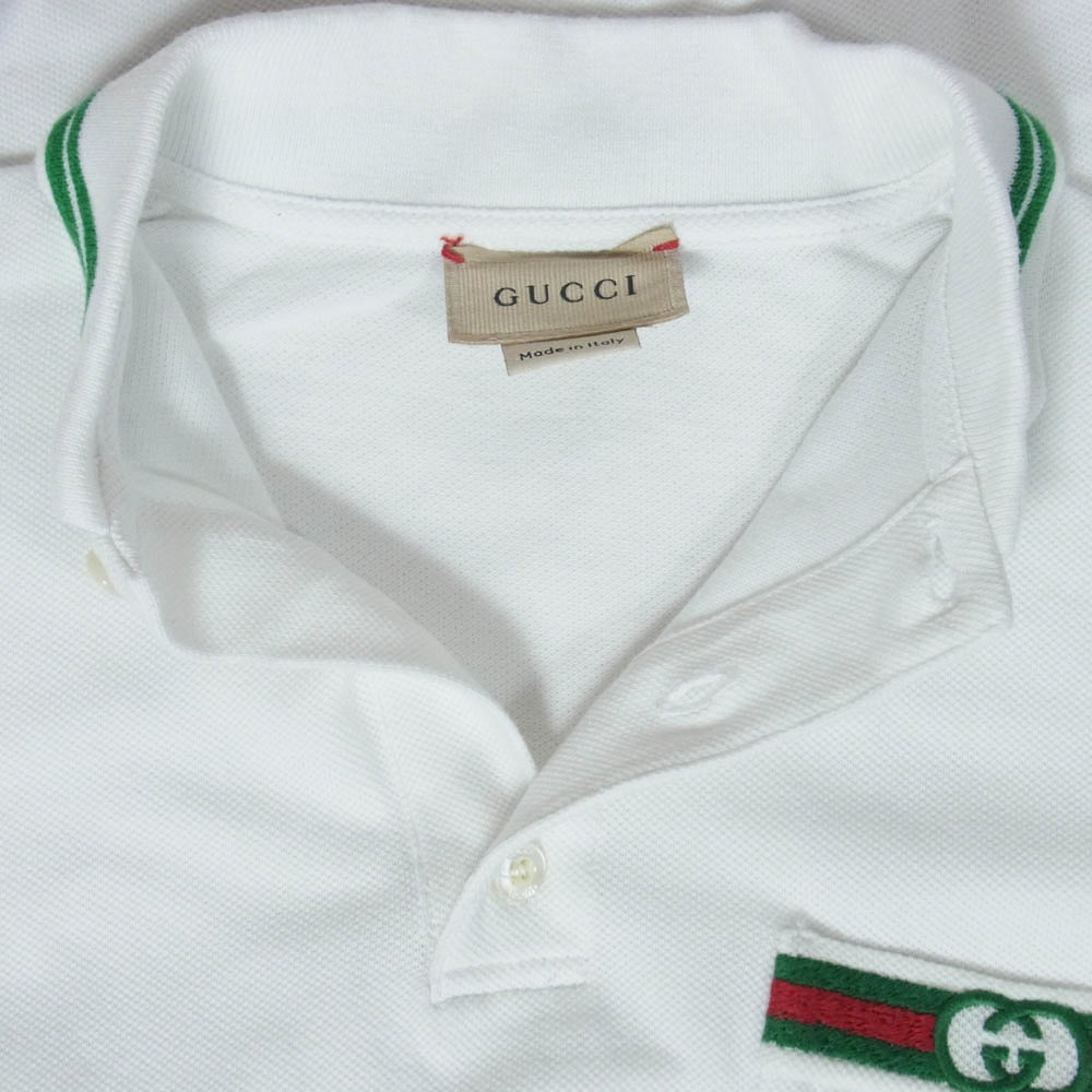 GUCCI グッチ 638453 XJC36 キッズ 半袖 ポロシャツ ホワイト系 6【中古】