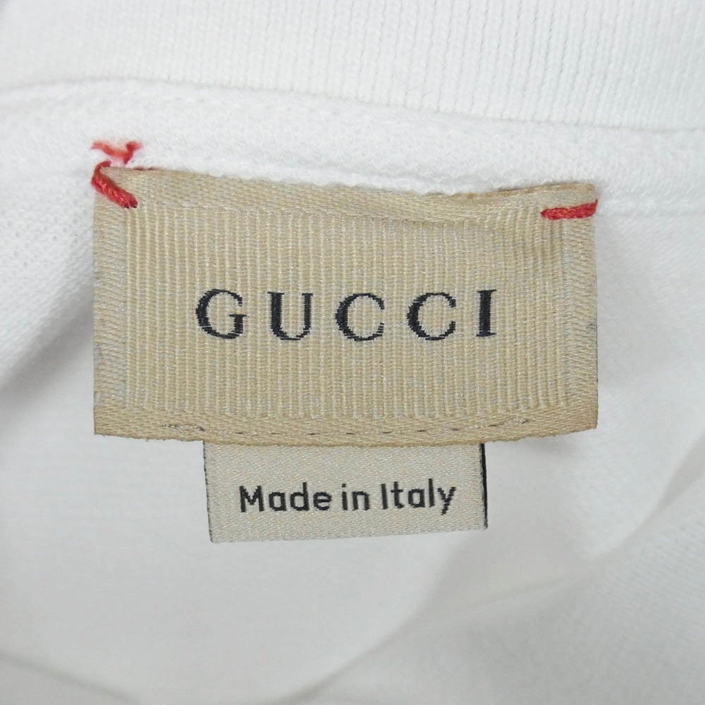 GUCCI グッチ 638453 XJC36 キッズ 半袖 ポロシャツ ホワイト系 6【中古】