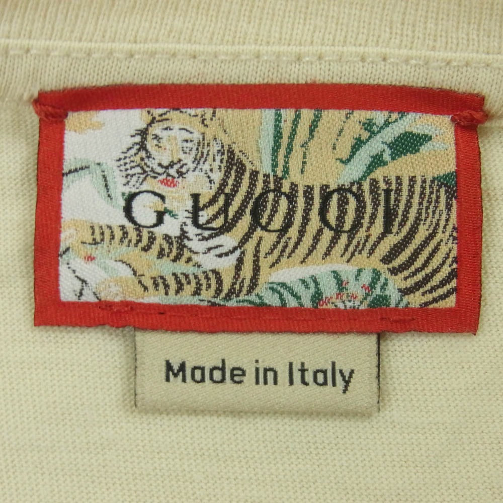 GUCCI グッチ 561651 XJD4M 虎 プリント 半袖 Tシャツ コットン イタリア製 ベージュ系 5 (110/60)【中古】