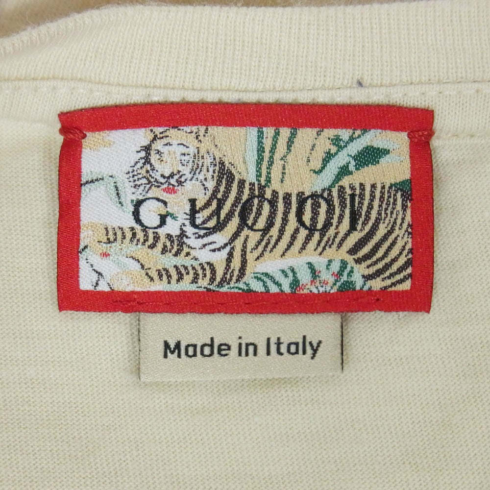 GUCCI グッチ 561651 XJD4M 虎 プリント 半袖 Tシャツ ベージュ系 6【中古】