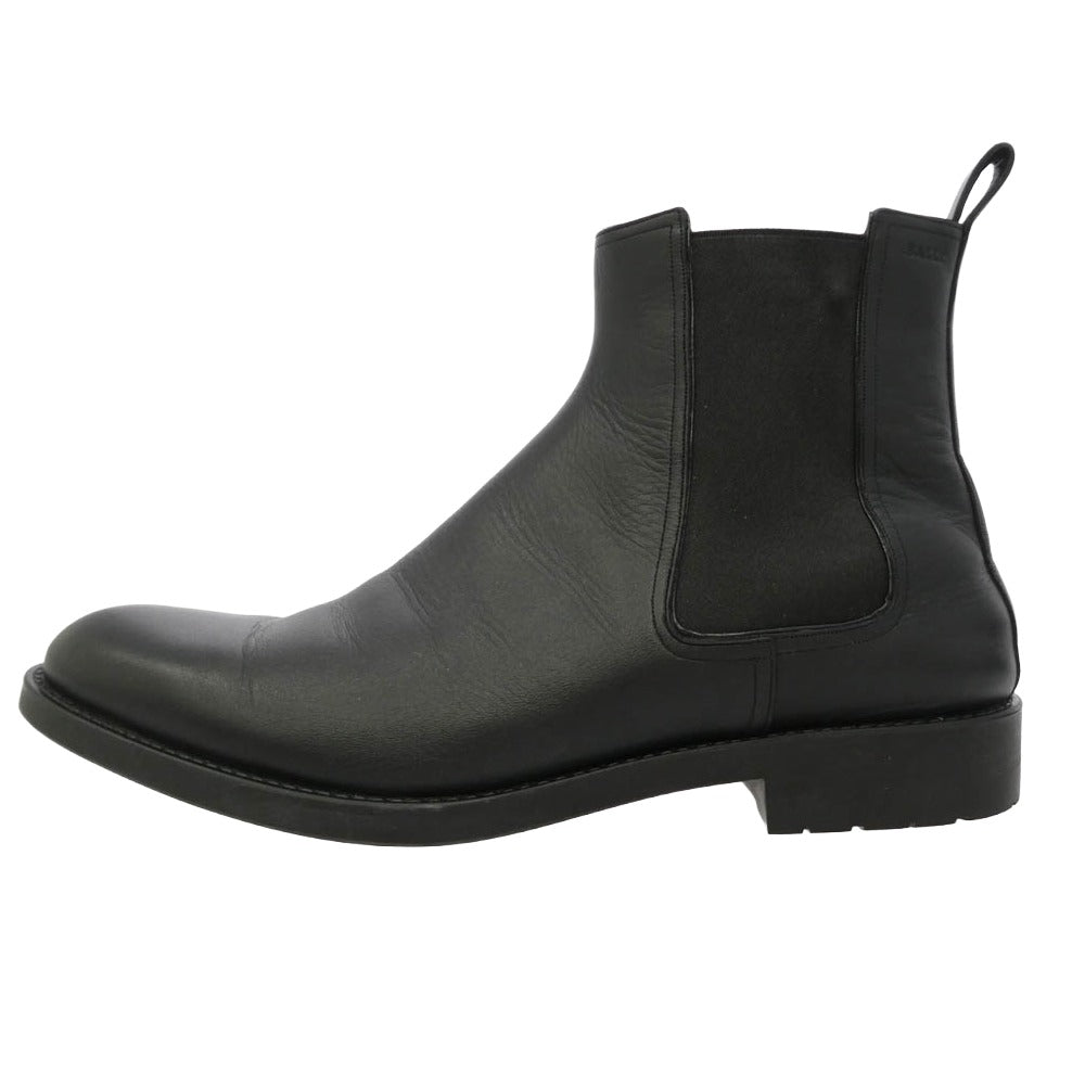 BALLY バリー ALAN 0/290 サイドゴア レザー ブーツ ブラック系 EU7.5【中古】