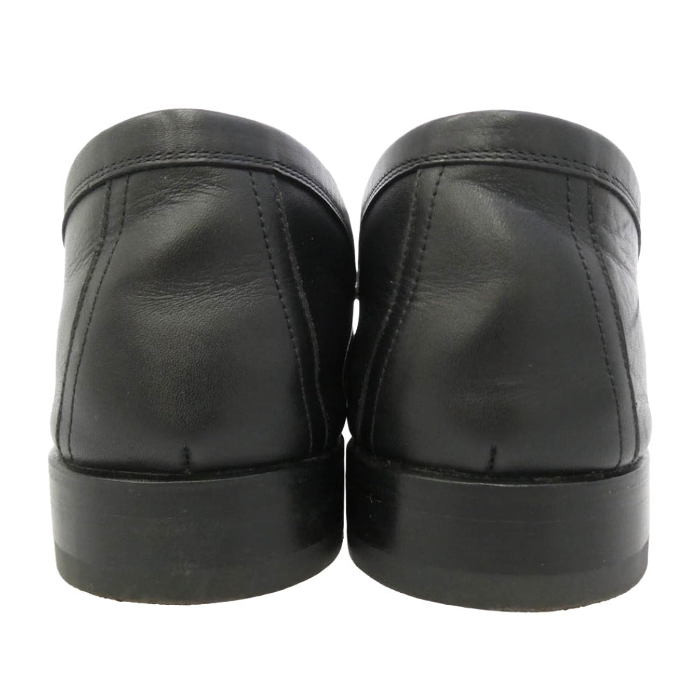 HERMES エルメス 171435ZH モントレー モカシン レザーシューズ ブラック系 42【中古】