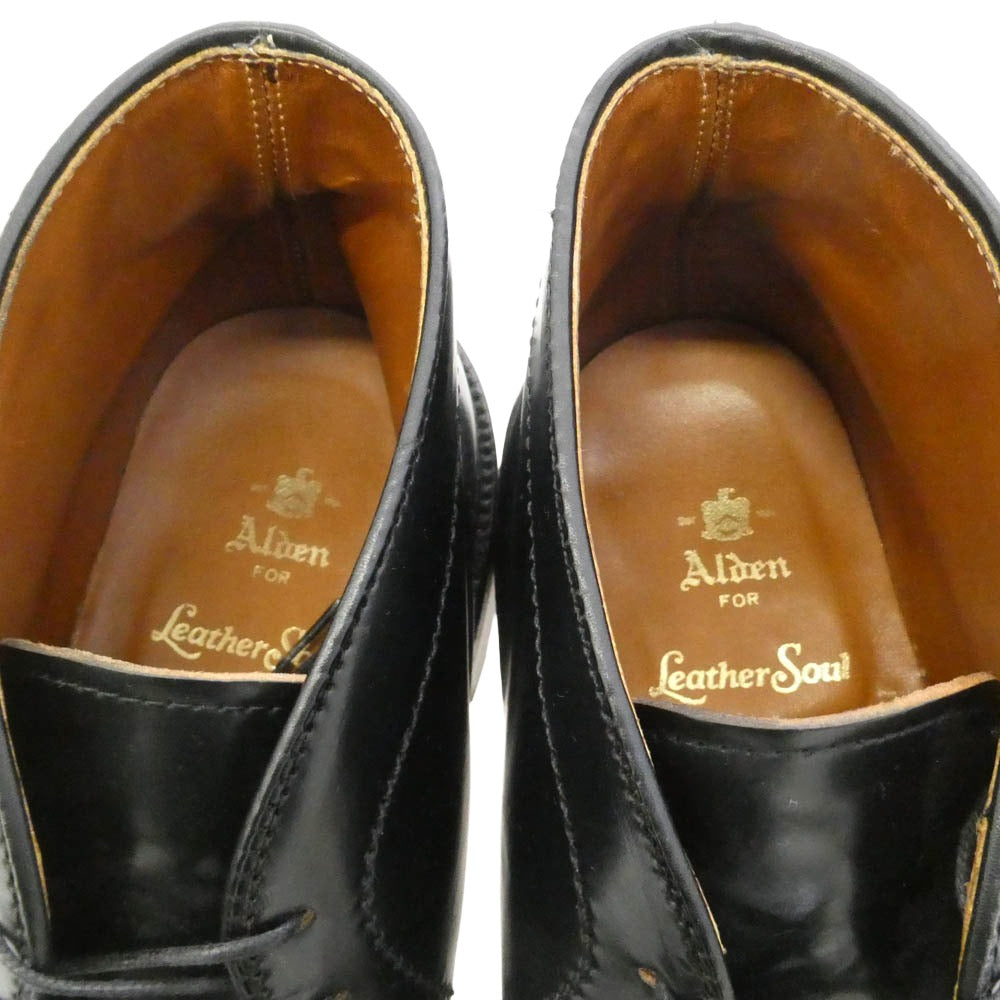 ALDEN オールデン 1340 Leather Soul レザーソウル別注 コードバン チャッカブーツ レザーシューズ ブラック系 8D【中古】