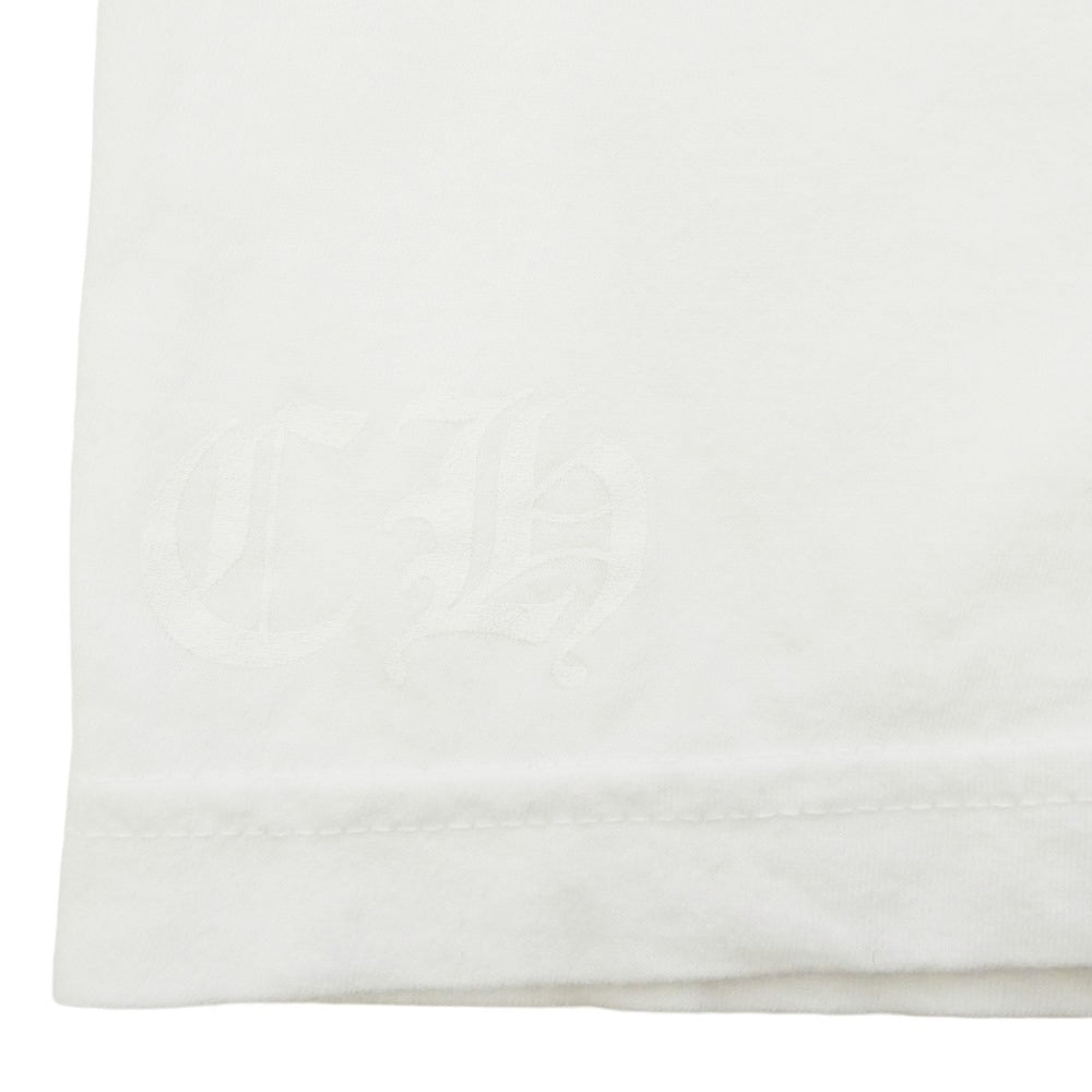 CHROME HEARTS クロムハーツ（原本無） Back Cross Neck Logo Tee バックCHクロス ネックロゴ ポケット 半袖 Tシャツ カットソー ホワイト系 M【中古】