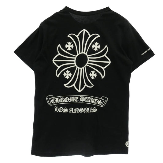 CHROME HEARTS クロムハーツ（原本無） Los Angeles Limited Back Scroll CH Plus Tee ロサンゼルス限定 バックスクロール CHプラス 半袖 Tシャツ カットソー ブラック系 L【中古】