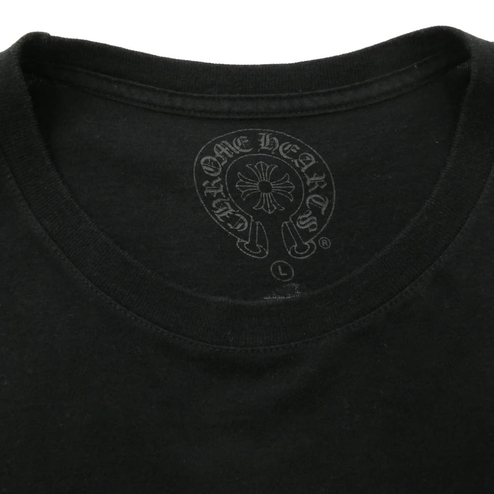 CHROME HEARTS クロムハーツ（原本無） Los Angeles Limited Back Scroll CH Plus Tee ロサンゼルス限定 バックスクロール CHプラス 半袖 Tシャツ カットソー ブラック系 L【中古】