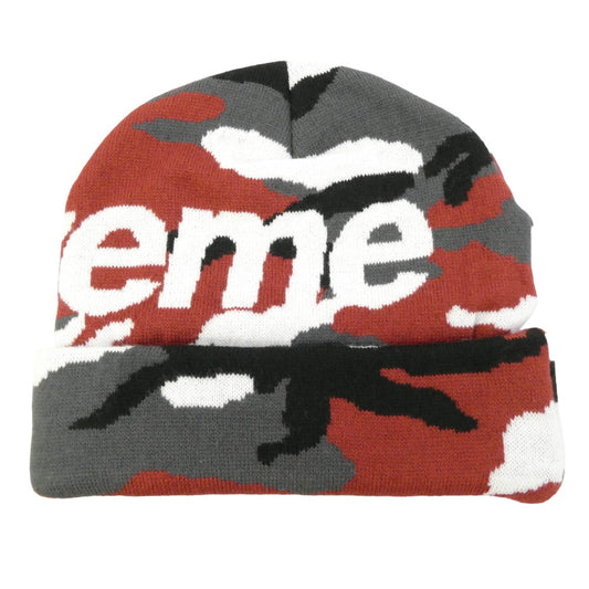 Supreme シュプリーム 25AW Camo Big Logo Beanie カモ ビッグロゴ ビーニー ニット帽 キャップ マルチカラー系 53cm【極上美品】【中古】