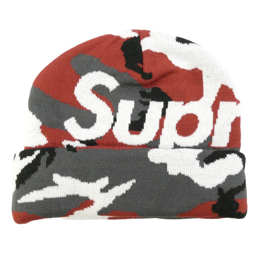 Supreme シュプリーム 25AW Camo Big Logo Beanie カモ ビッグロゴ ビーニー ニット帽 キャップ マルチカラー系 58cm【極上美品】【中古】