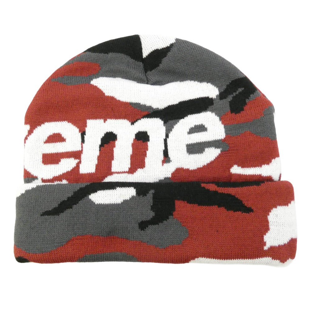 Supreme シュプリーム 25AW Camo Big Logo Beanie カモ ビッグロゴ ビーニー ニット帽 キャップ マルチカラー系 58cm【極上美品】【中古】