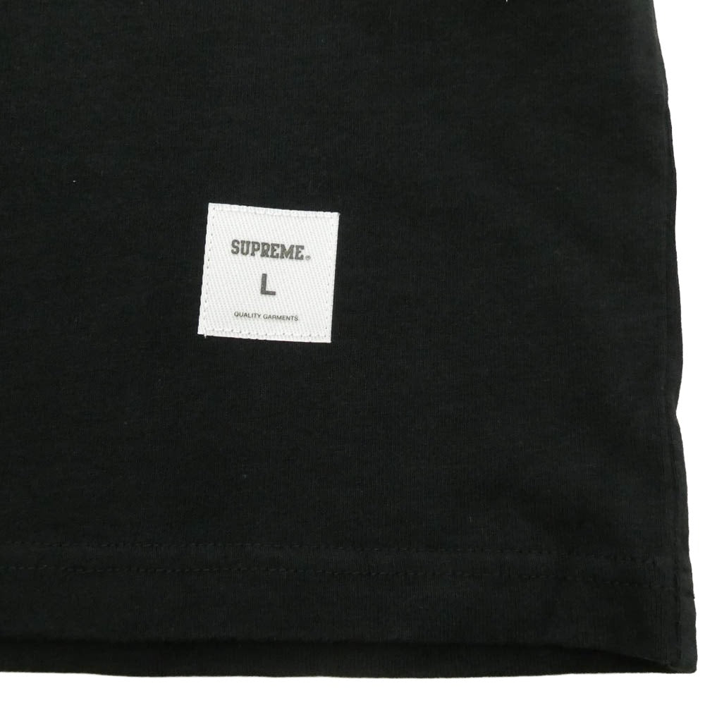 Supreme シュプリーム 25AW Collegiate Applique S/S Top カレッジ アップリケ 半袖 Tシャツ ブラック系 L【美品】【中古】