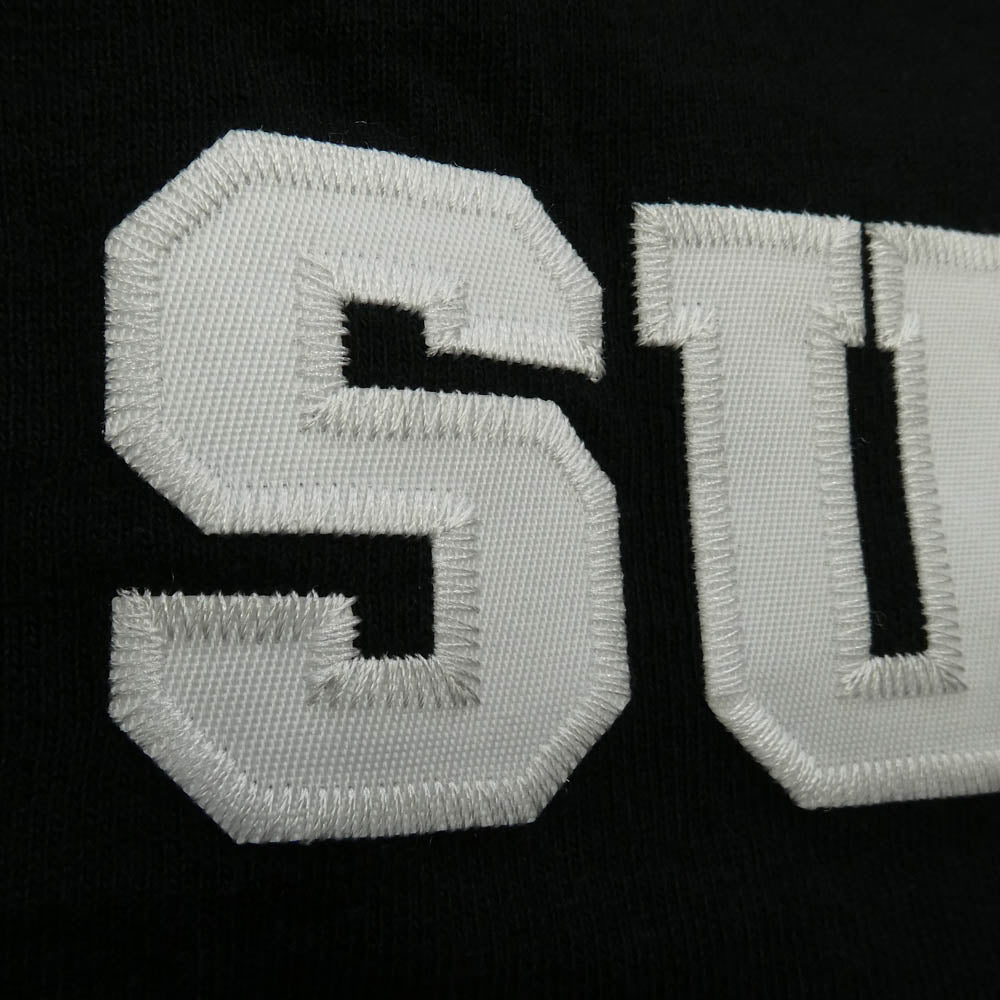 Supreme シュプリーム 25AW Collegiate Applique S/S Top カレッジ アップリケ 半袖 Tシャツ ブラック系 L【美品】【中古】