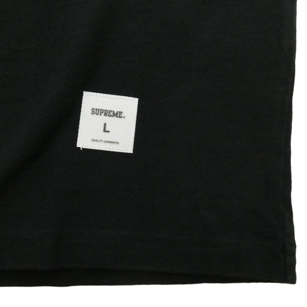 Supreme シュプリーム 25AW Collegiate Applique S/S Top カレッジ アップリケ 半袖 Tシャツ ブラック系 L【美品】【中古】